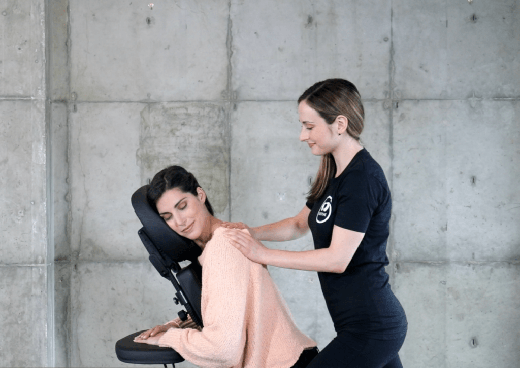 Office chair massages for workplace wellness